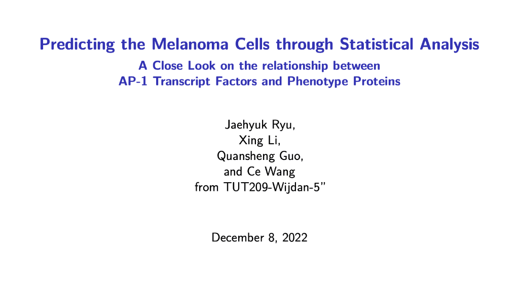 Melanoma Protein Analysis secondary insight